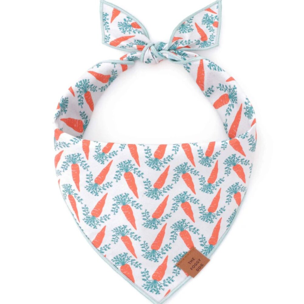 NWT The Foggy Dog- Carrot Patch Easter Reversible Dog Bandana